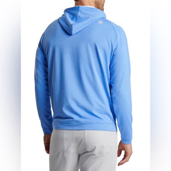 Peter Millar Crown Sport Pine Performance Hoodie Pullover Blue XXL NWT - Picture 5 of 9